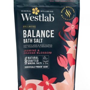 Westlab Magnesium Balance Salts 1kg - for PMS, Pregnancy & Menopause. Scientifically-Proven to Help Mind & Body Reach Harmony. Mood-Boosting Neuroscent. 100% Natural Organic Jasmine & Blossom.