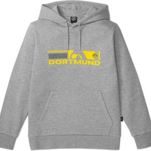 Unisex Bvb Hoodie Matchday Grey Hooded Sweatshirt
